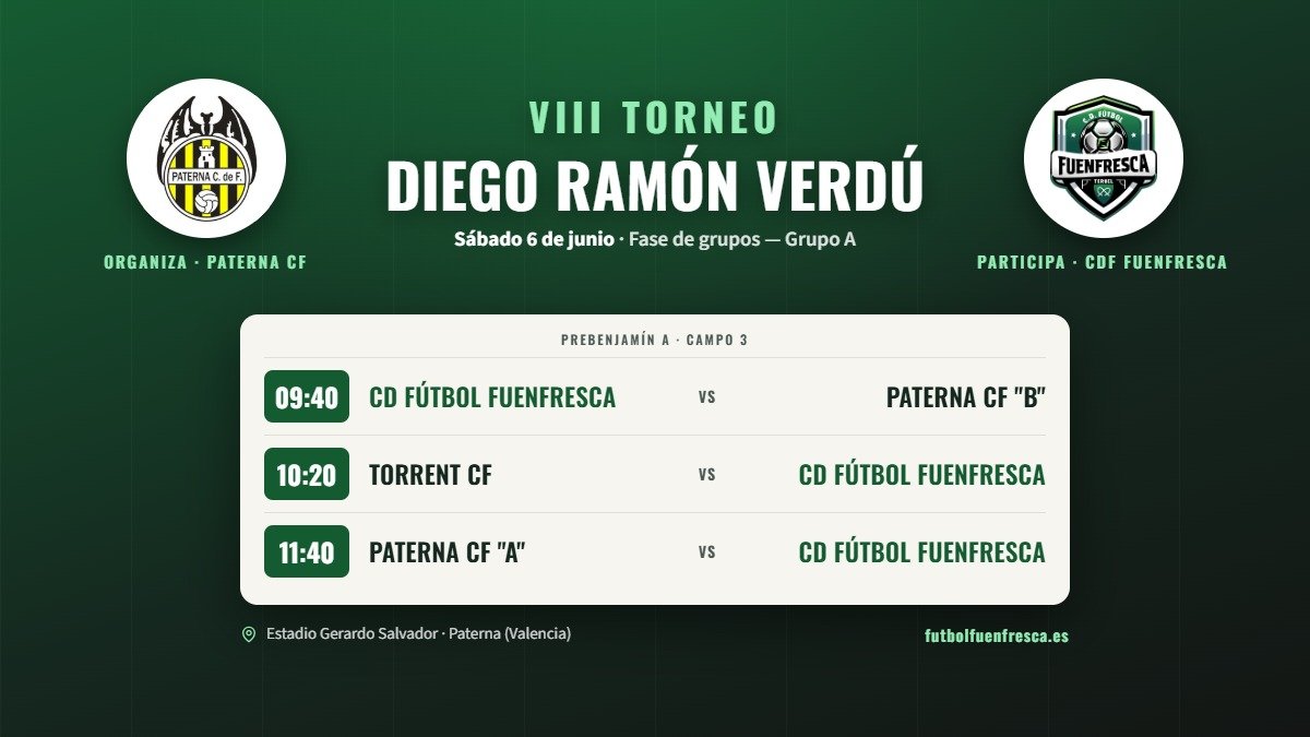 El Prebenjamín A disputa el VIII Torneo Diego Ramón Verdú